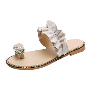 Pearl Flat Toe Sandals