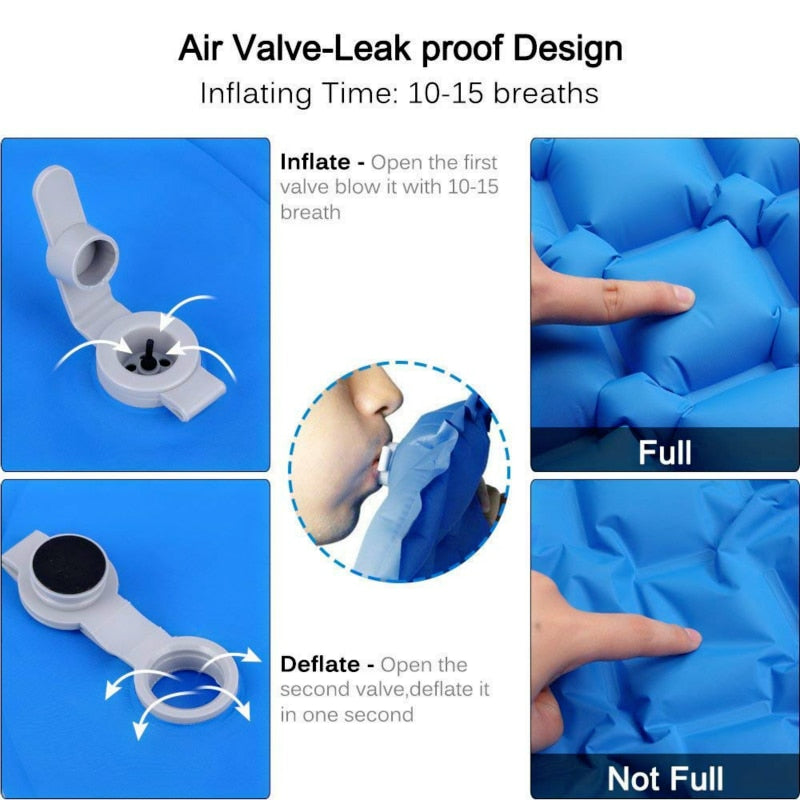 Inflatable Cushion with Pillow Air Mattress