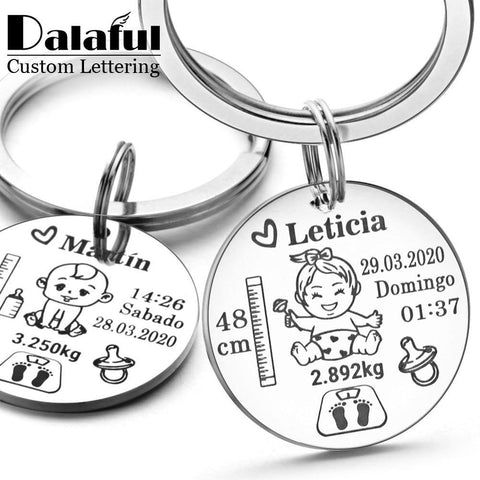 Image of Lovely Personalized Baby Boys Girls Keychain Name.