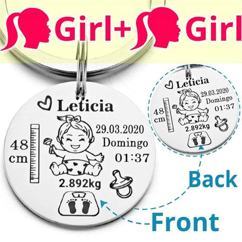 Image of Lovely Personalized Baby Boys Girls Keychain Name.