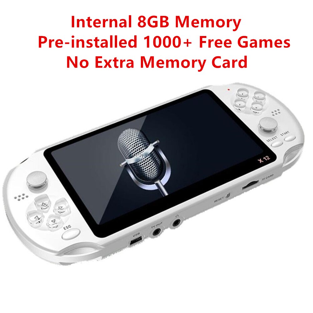 Newest 5.1 inch Handheld Portable Game Console Dual Joystick 8GB.