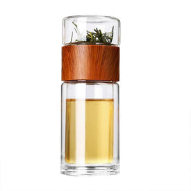 Tea Infuser Filter Double Wall Glass Sport Water Portable High-temperature Transparent.
