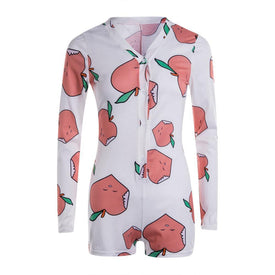 Long Sleeve Bodycorn Stretch Crop Top Button Pyjamas