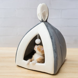Pet Cat House Bed Indoor Kitten mat Warm.