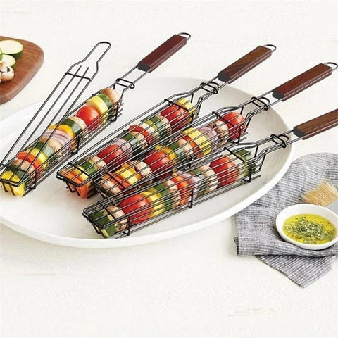 Image of Portable BBQ Grilling Basket Stainless Steel.