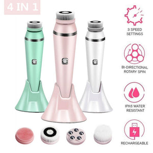 4 IN 1 Electric Face Deep Cleansing Brush Spin Pore Cleaner.