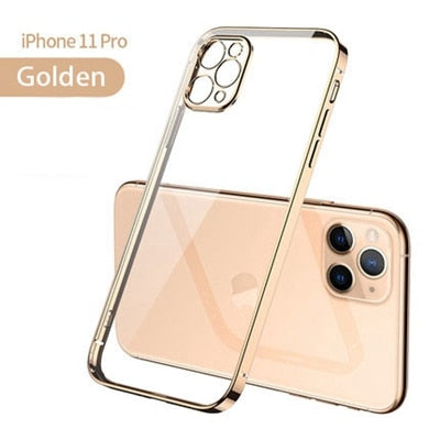 Image of New Square Plating Soft Case For iPhone 11