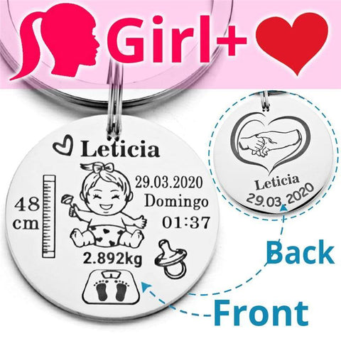 Image of Lovely Personalized Baby Boys Girls Keychain Name.