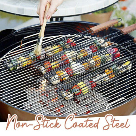 Image of Portable BBQ Grilling Basket Stainless Steel.