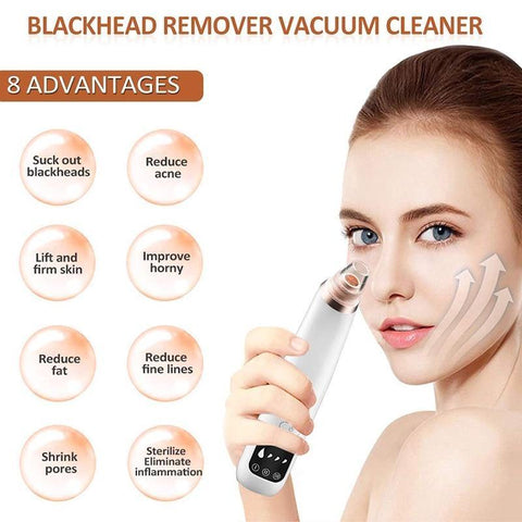 Image of Blackhead remover vacuum Face skin care cleaner Tools.