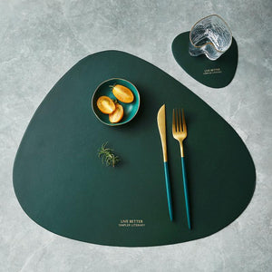 Tableware Pad Placemat Table Mat  PU Leather.
