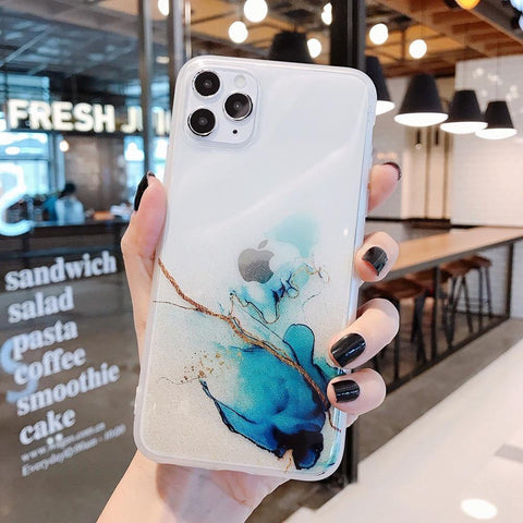 Image of Vintage Colorful Marble Phone Case For iPhone 12 11 Pro Max.