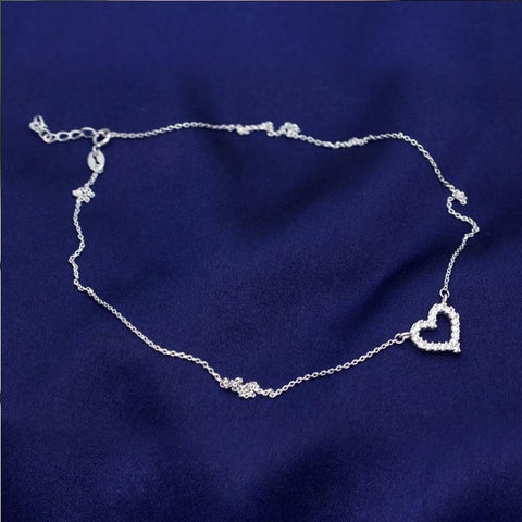 Image of Sterling Silver Love Heart Necklaces.