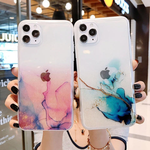 Image of Vintage Colorful Marble Phone Case For iPhone 12 11 Pro Max.