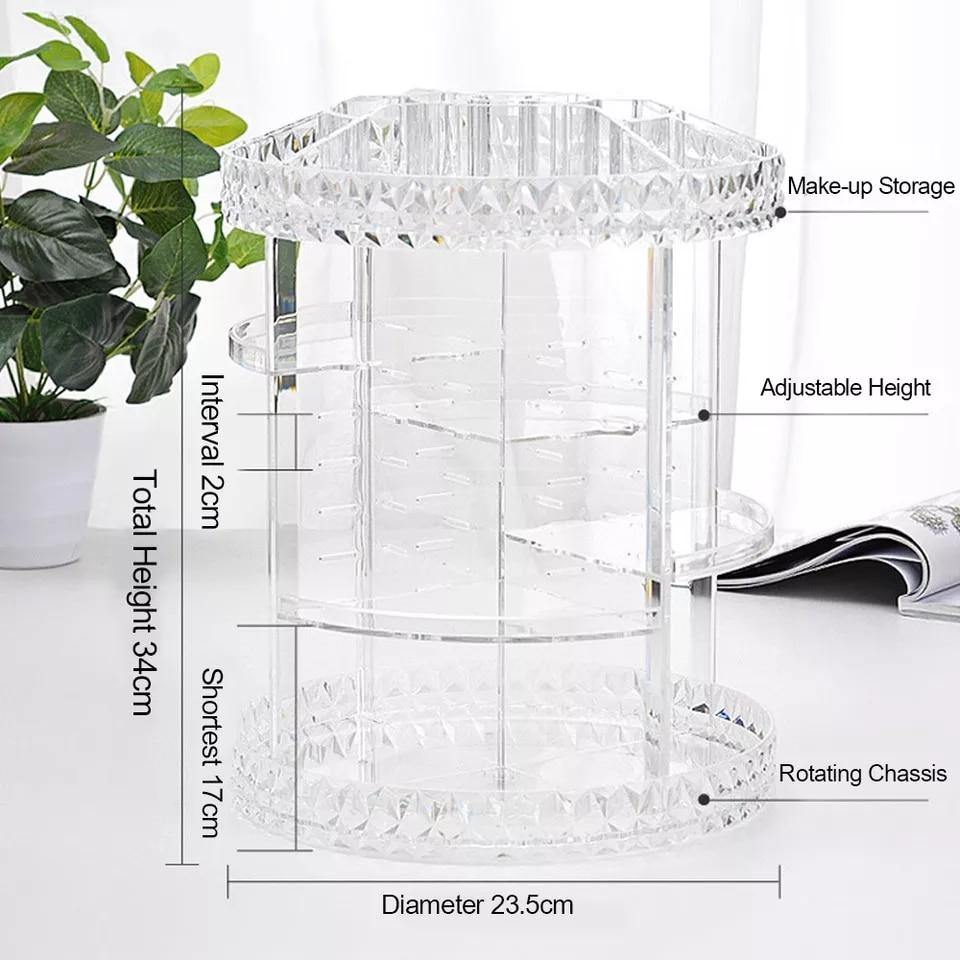 360 Degree Rotating Makeup Storage Rack.