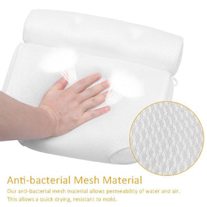 3D Mesh Bath Pillow Soft Waterproof SPA Headrest Bathtub Pillow.