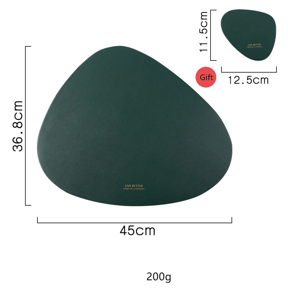 Tableware Pad Placemat Table Mat  PU Leather.