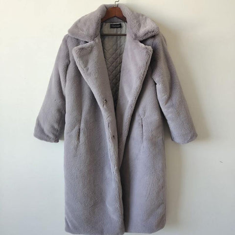Image of Luxury Long Fur Coat.