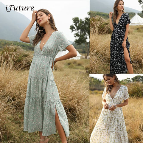 Image of Casual Floral Long Dress