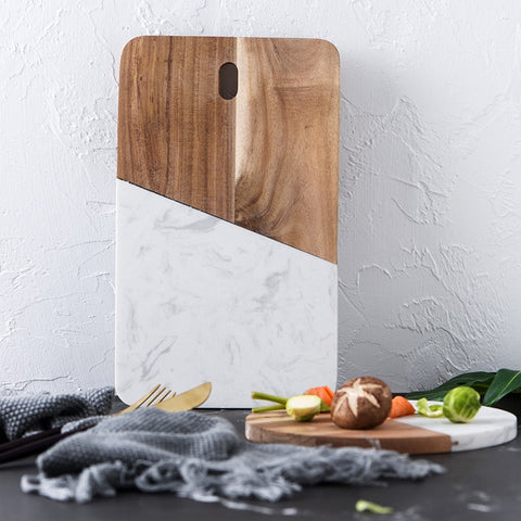 Image of Stone board kitchen accessories marble cheese board.