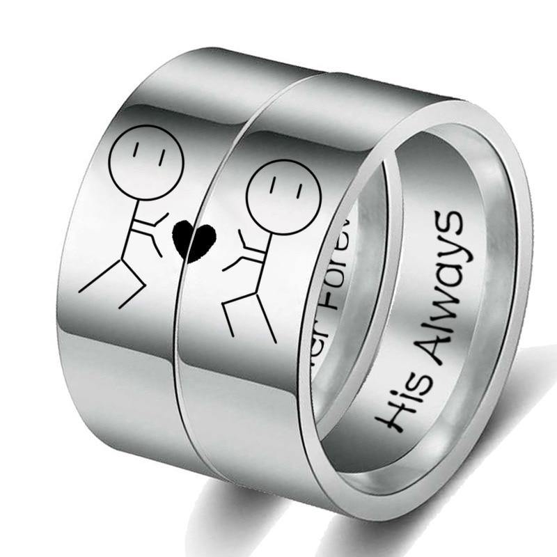 Stainless steel Couple Ring.