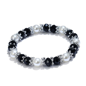 Rhinestone Faux Pearl Charm Bracelets.