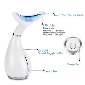 LED Photon Therapy Neck and Face Lifting Massager.