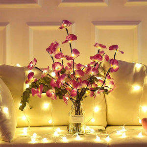 Led Simulation Orchid Branch Lights Tree Table Lamp.