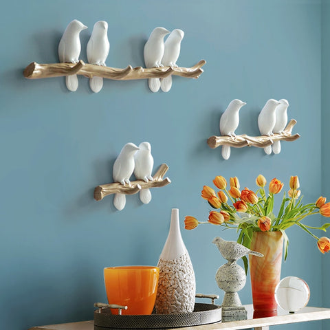 Image of Wall Decorations Resin Bird hanger.