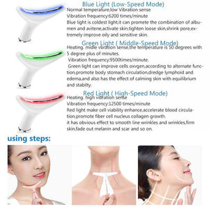 LED Photon Therapy Neck and Face Lifting Massager.