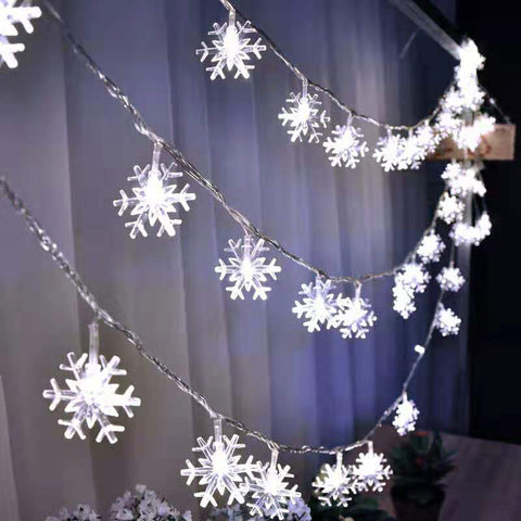 Image of LED Snowflakes String Lights.