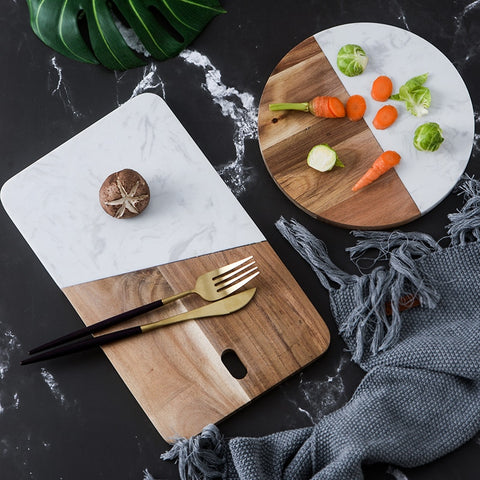 Image of Stone board kitchen accessories marble cheese board.