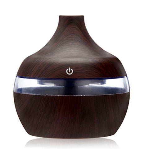 Image of Aroma Oil Diffuser Ultrasonic Wood Grain Air Humidifier.