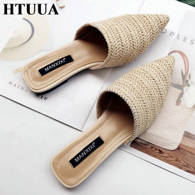 Toe Weave Mules Flip Flop