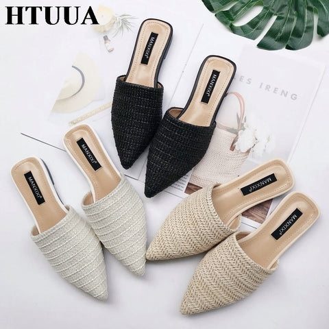 Image of Toe Weave Mules Flip Flop