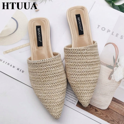 Image of Toe Weave Mules Flip Flop