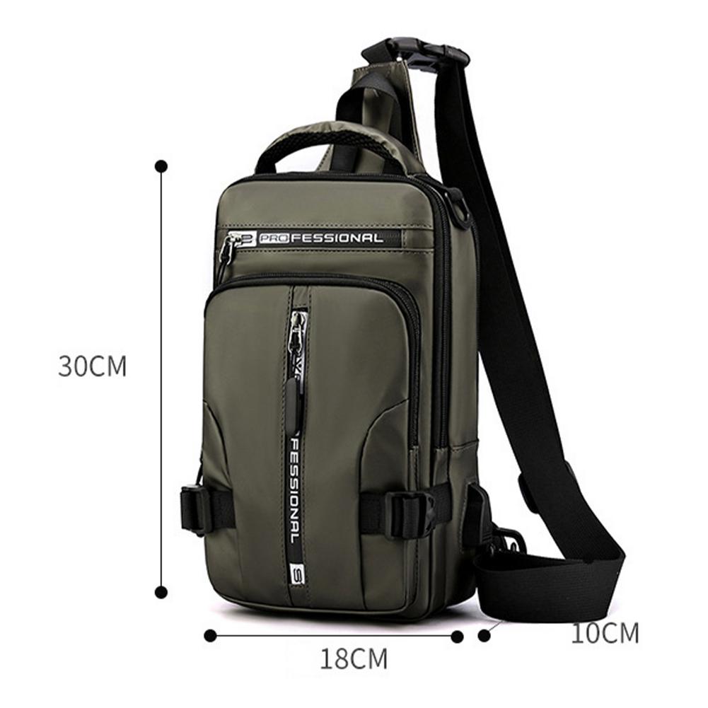 Nylon USB Charging Pack Chest Bags