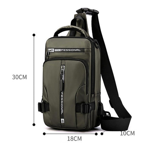 Image of Nylon USB Charging Pack Chest Bags