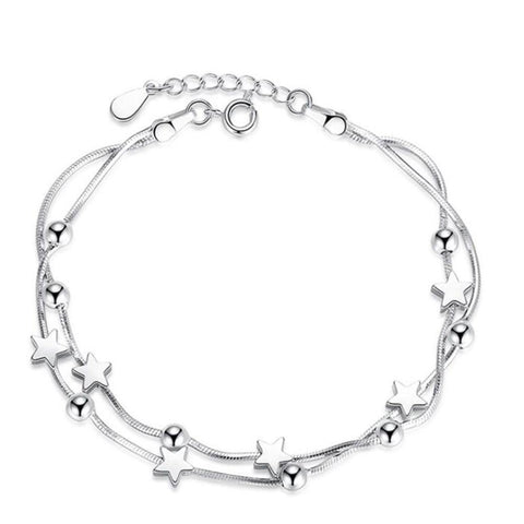 Image of NEHZY 925 Stamp Sterling silver retro square simple bracelet.