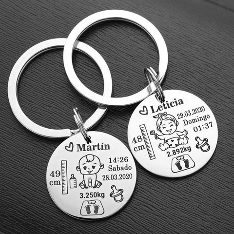 Image of Lovely Personalized Baby Boys Girls Keychain Name.