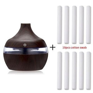 Aroma Oil Diffuser Ultrasonic Wood Grain Air Humidifier.