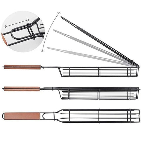 Image of Portable BBQ Grilling Basket Stainless Steel.