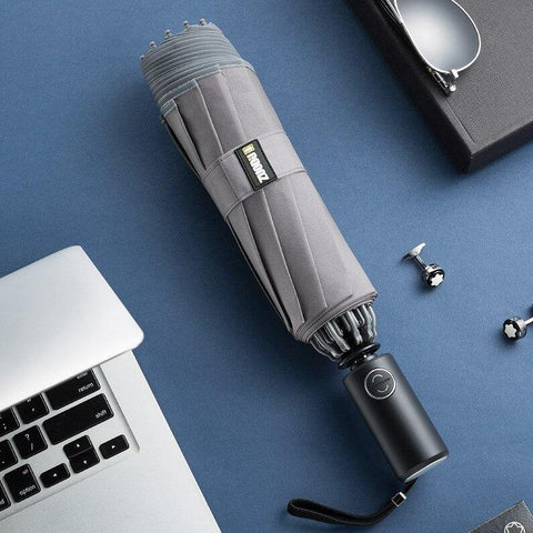 Image of LED Windproof Reverse Folding Umbrella.