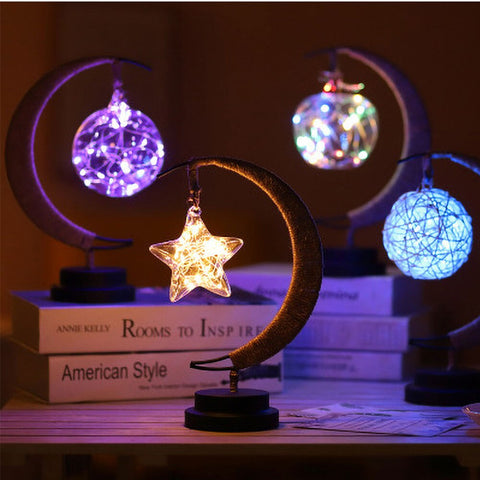 Image of LED Hand Made Moon Stars Gift Lamp Sleeping Light