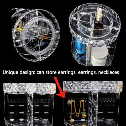 Image of 360 Degree Rotating Makeup Storage Rack.