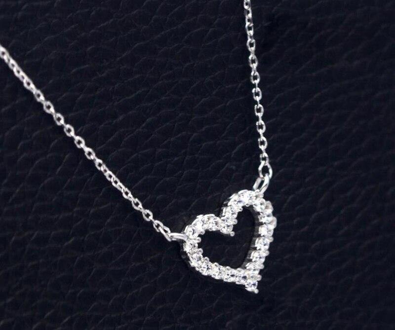 Sterling Silver Love Heart Necklaces.
