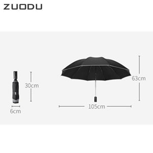 LED Windproof Reverse Folding Umbrella.