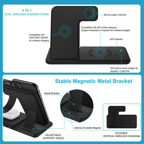 Image of 15W Qi Fast Wireless Charger Stand For iPhone.