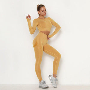 Long Sleeve Top High Waist Leggings set.