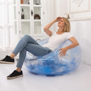 Transparent Shiny Inflatable Sofa.